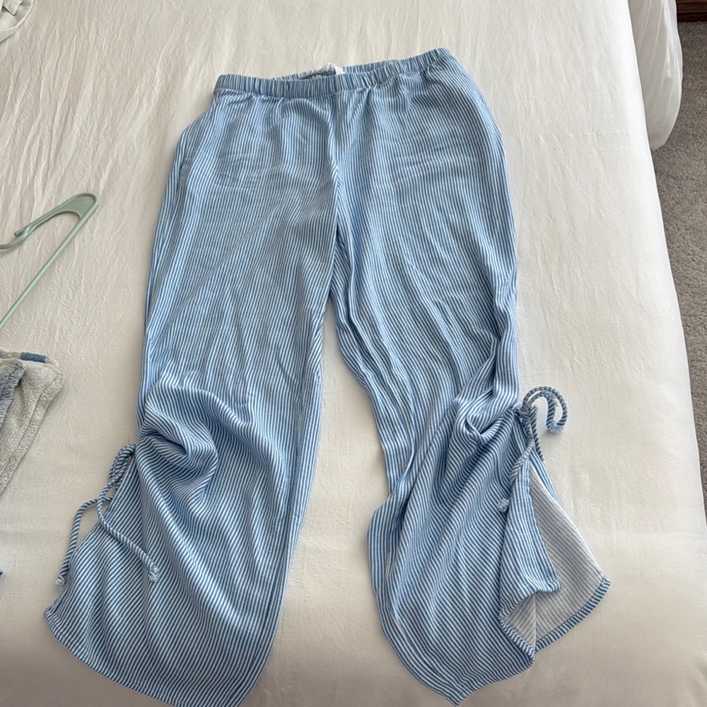 Sienna Sky Blue Striped Lounge Pants